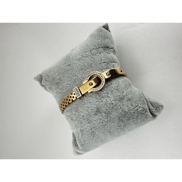 Bronz Taşlı Kelepçe Desenli Kelepçe